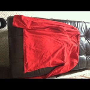 Red V-neck long sleeve shirt. Super comfy.