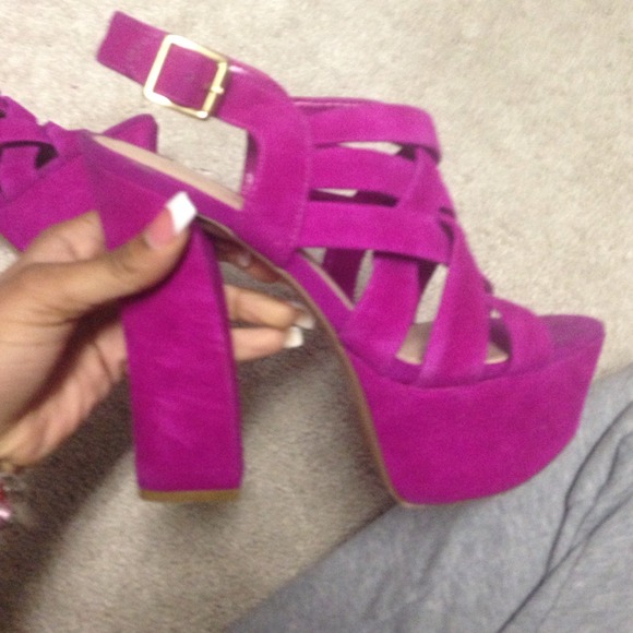 Pink block heels SOLD