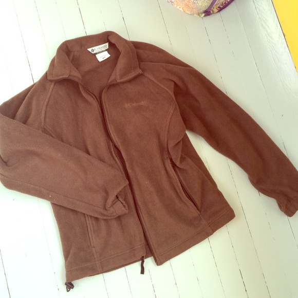 Brown Columbia fleece zip jacket sz MD