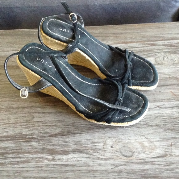 Cute black wedges