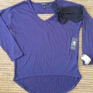 Jessica Simpson Navy Blue Key Hole Shirt