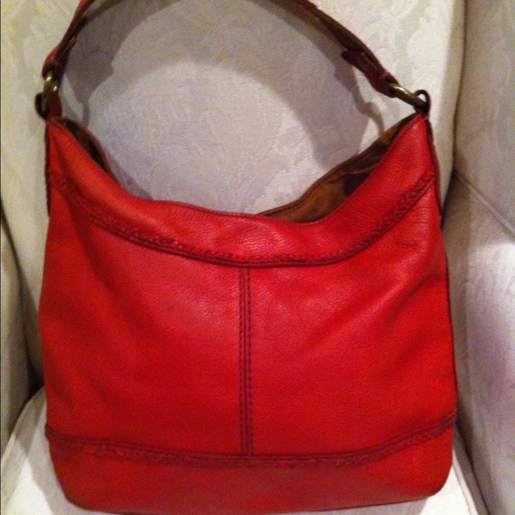 📛SOLD📛Red leather Lucky Brand
