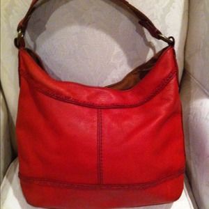 📛SOLD📛Red leather Lucky Brand