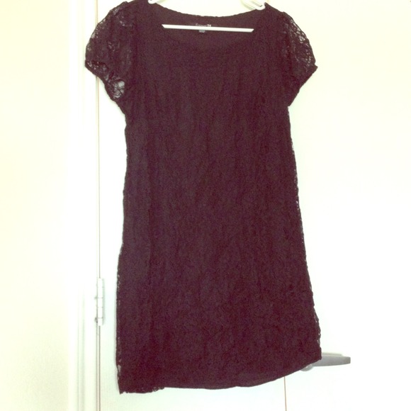 Black lace dress.