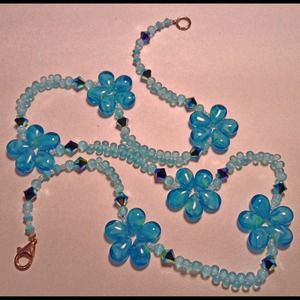 Blue Swarovski necklace