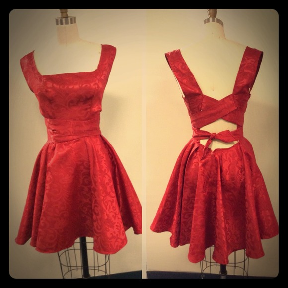 Pinup style red dress