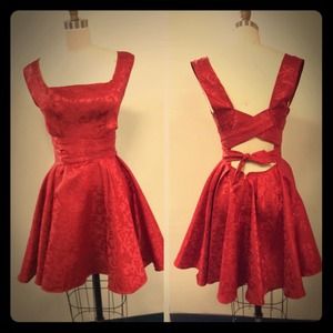 Pinup style red dress