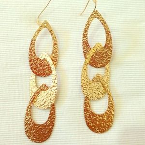 Gold Tear Drop Earrings