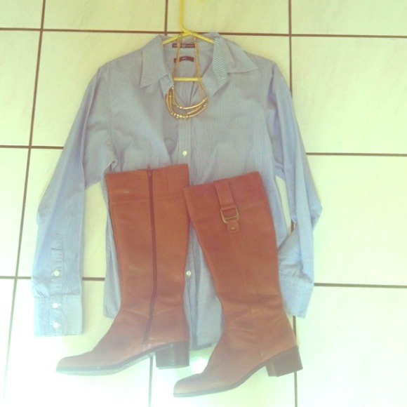 Leather Bandolino riding  boots Size 9.5 worn once