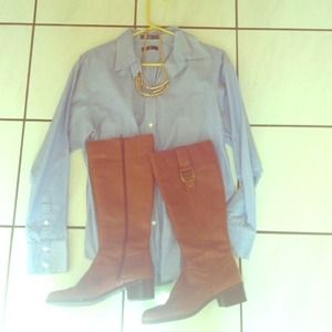 Leather Bandolino riding  boots Size 9.5 worn once