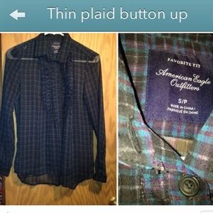 Thin plaid button up