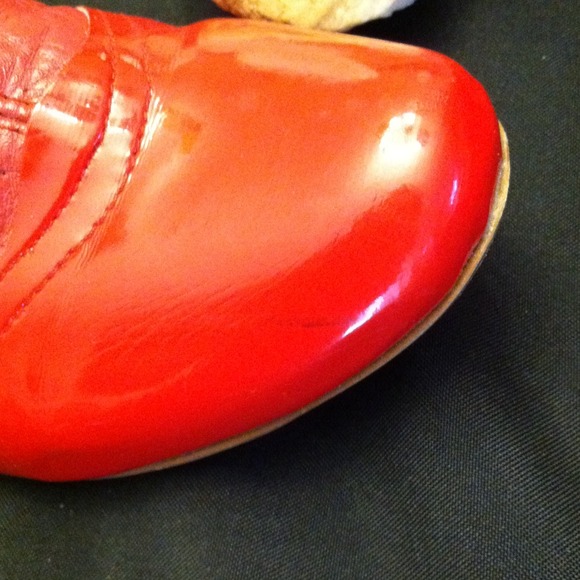 Reduced Imported Red leather booties made in Spain - Picture 3 of 4
