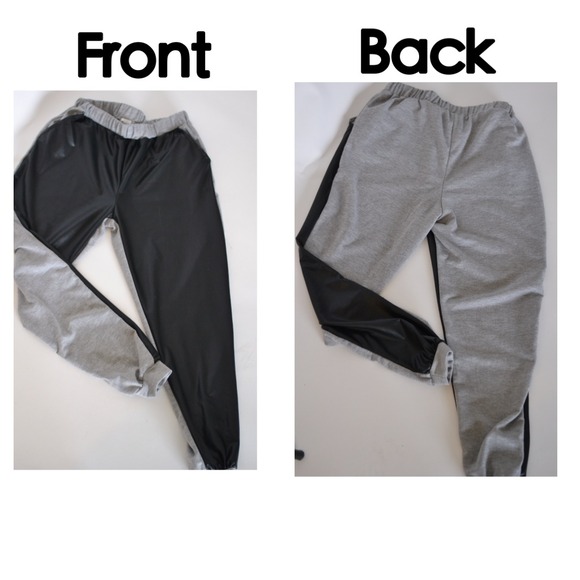 Faux leather sweat joggers