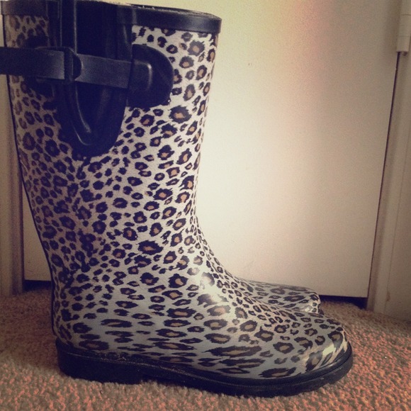 Cheetah Print Rain Boots