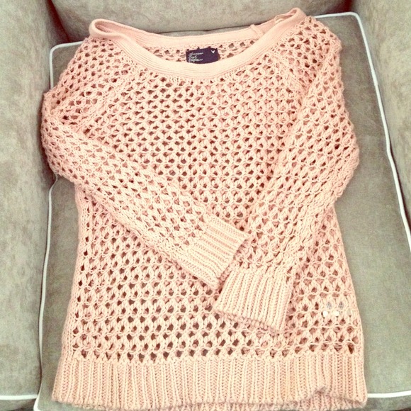 Pink American eagle sweater
