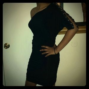 Ruched One shoulder dress large