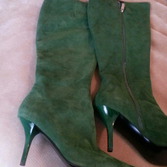 Boots! Tall Suede Boots!