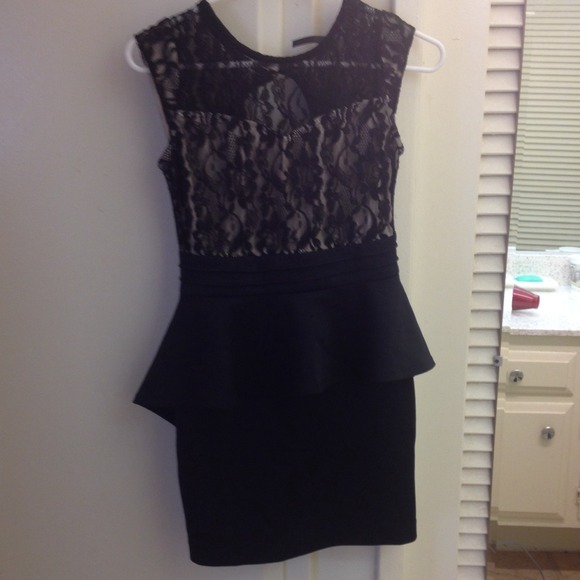 Peplum lace dress