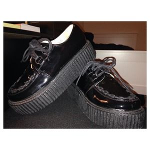 Black Patent Creepers