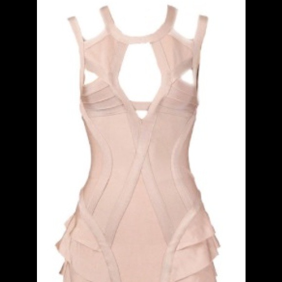Cutout Ruffle Bandage Dress - Picture 2 of 4