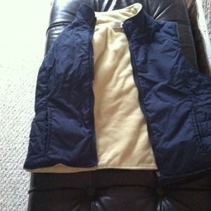 🌀traded🌀Reversible puffy vest - navy blue and pa