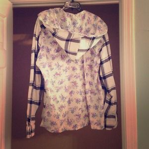 ❌SOLD ON ETSY LF Hooded Floral Flannel