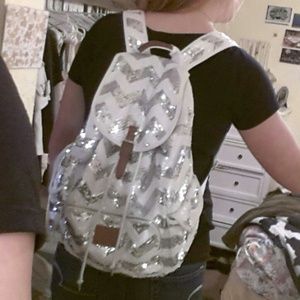 Victoria's secret pink sequin backpack