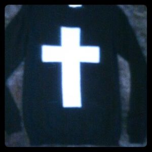 Sweater with white cross