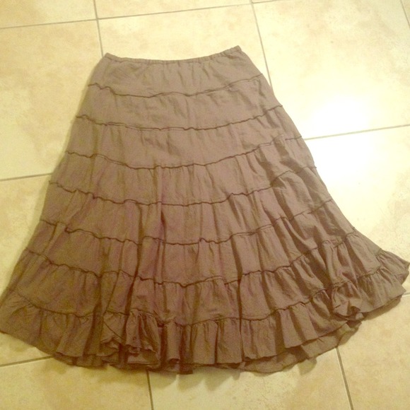 Sold!!Boho olive maxi skirt!