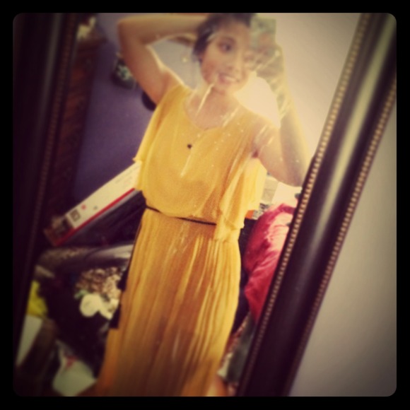 Ancient Greek-styled gold dress