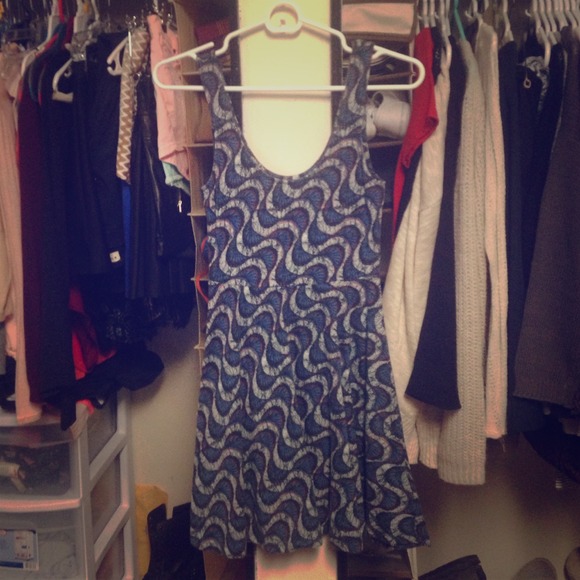 Ecote Boho Print Knit Skater Dress