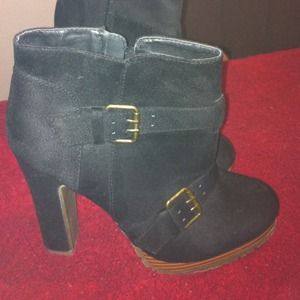Black Suede Bootie