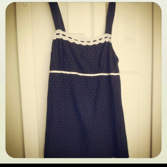 ****SOLD****black and white polkadot tank