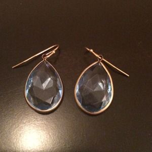 Anthropologie Jewelry - Anthropologie blue crystal dangly earrings Anthropologie Jewelry - Anthropologie blue crystal dangly earrings