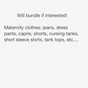All maternity clothes