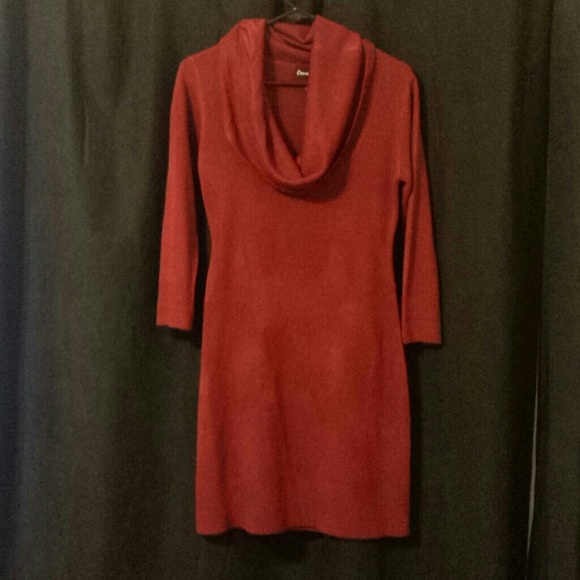 Oxblood cowl neck sweater dress!!!!