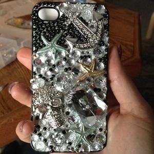 3d crystal iphone 4/4s case handmade