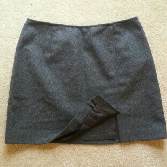 Charcoal grey Express wool mini skirt size 3/4