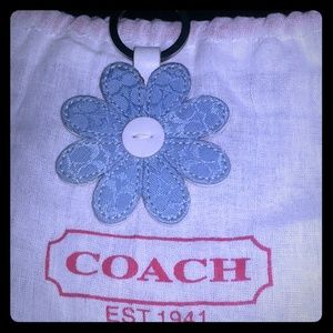 New authentic coach signature blue keychain