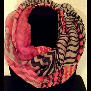 Multi Colored Chevron Infinity Scarf