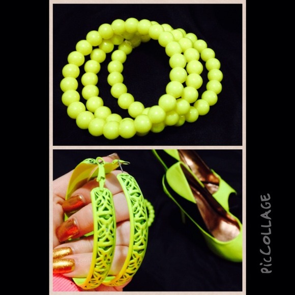 BUNDLE💛💚Highlighter/Black BCBGeneration Heels 💚