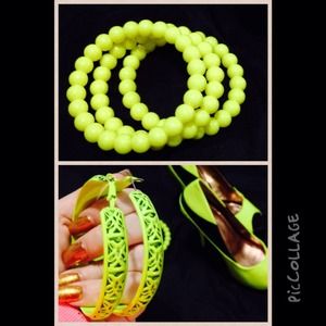 BUNDLE💛💚Highlighter/Black BCBGeneration Heels 💚