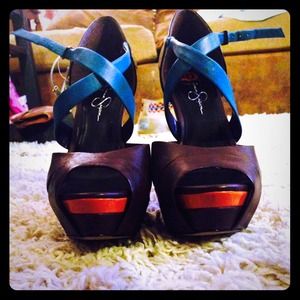 ✨Jessica Simpson multi-colored heels NEVER WORN!✨
