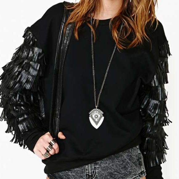 ⛔️SOLD⛔️Nasty gal fringe benefits sweatshirt