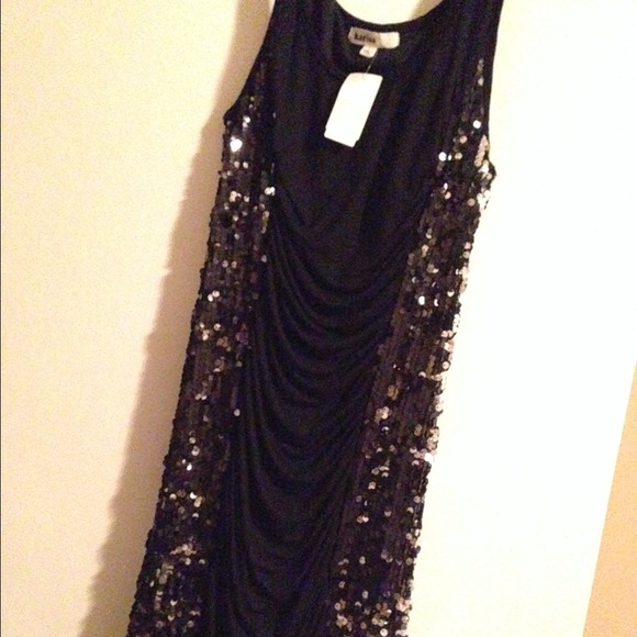 Black sequin dress