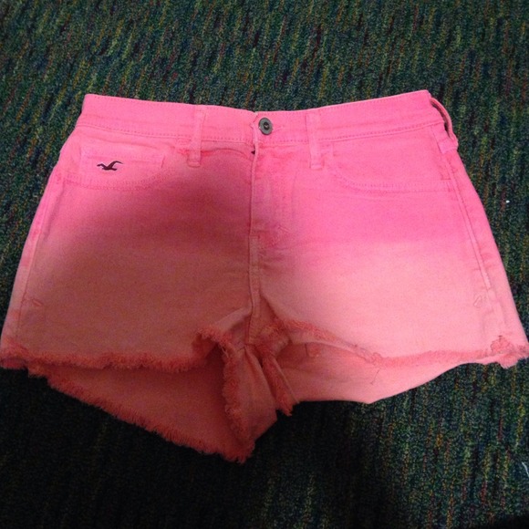 Orange ombré Hollister shorts high wasted