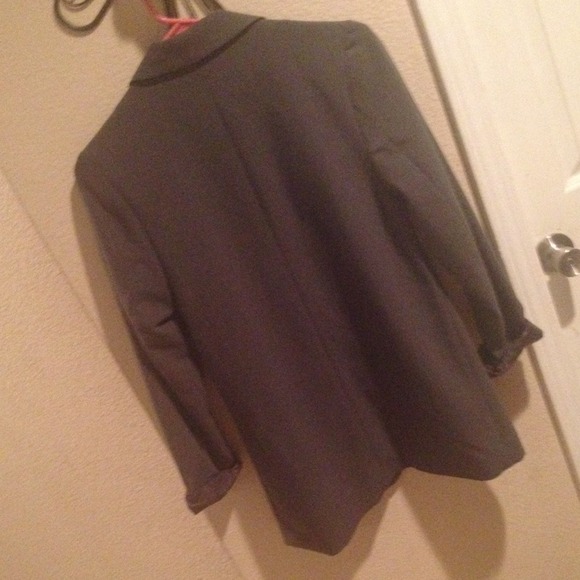 Sexy Fitted Gray Long Blazer Jacket Small - Picture 3 of 3