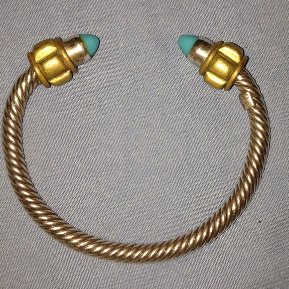 David Yurman Vintage cable bracelet turquoise .