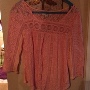 baby pink flowery top