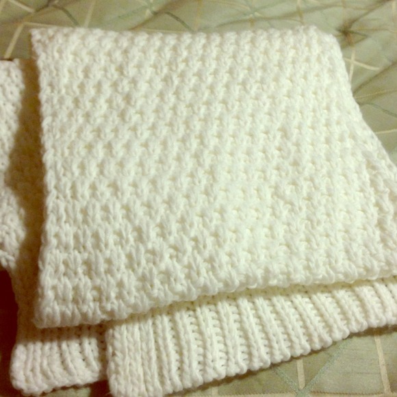 Big fluffy cream scarf
